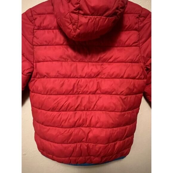 Mini Boden Pack Away Jacket Coat Puffer Red Blue Water Resistant Youth Size 5-6 - Picture 8 of 16